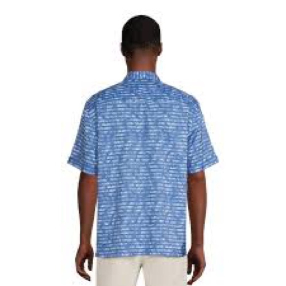 NWT Café Luna Light Blue Spring Break Shirt 3XL | Short Sleeve Tropical Style - Picture 3 of 8